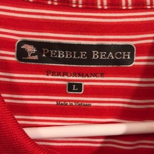 Red stripe Pebble beach golf shirt